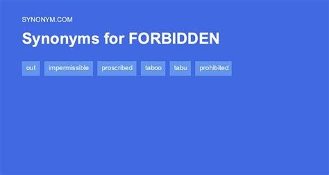 28 Synonyms & Antonyms for FORBIDDING